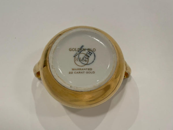 Hall Glo Gold Brief Six Piece Breakfast Set Gold Decorated Marked