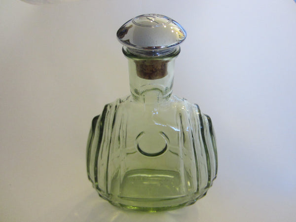 France Martell Cognac Glass Decanter Apothecary Chrome Cork Stopper - Designer Unique Finds 
 - 3