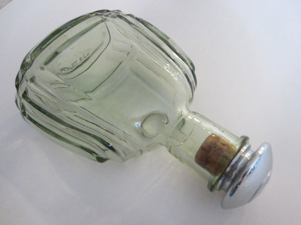 France Martell Cognac Glass Decanter Apothecary Chrome Cork Stopper - Designer Unique Finds 
 - 5