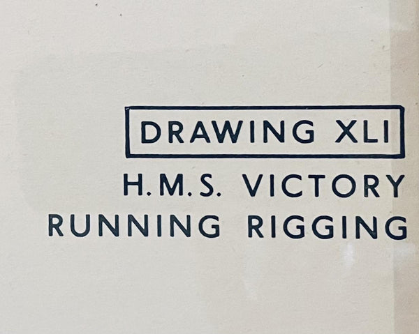 HMS Victory Drawing Published Her Majesty Stationary Office Sailing 1966 England