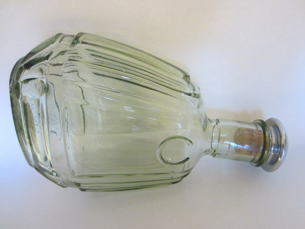 France Martell Cognac Glass Decanter Apothecary Chrome Cork Stopper - Designer Unique Finds 
 - 6