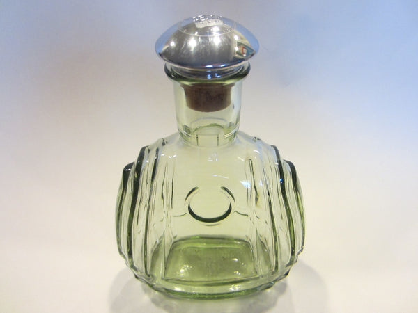 France Martell Cognac Glass Decanter Apothecary Chrome Cork Stopper - Designer Unique Finds 
 - 1