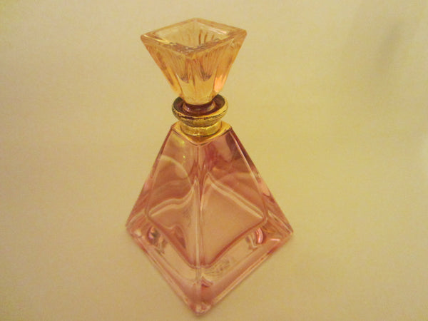 Apothecary Pink Glass Decanter Perfume Bottle Made In Italy Geometric Design - Designer Unique Finds 
 - 1