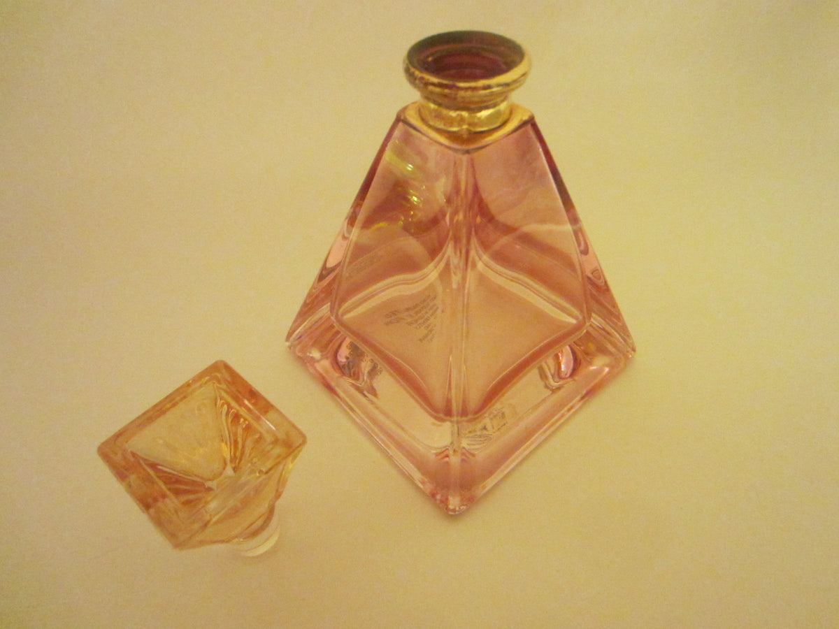 Italian Apothecary Pink Glass Mid Century Decanter Triangle Perfume Bo ...