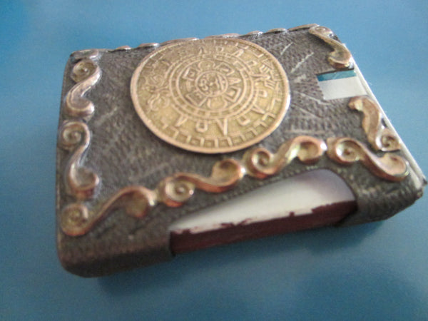 Colonial Style Bronze Match Box Holder Figurative Sundial - Designer Unique Finds 
 - 1