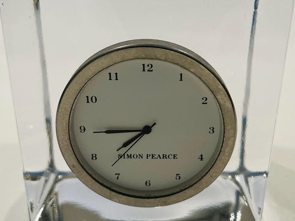 Simon Pearce Woodbury Glass Clock Monogram Exclusive