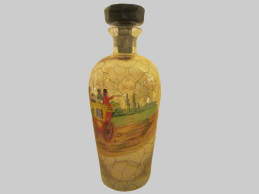 Bohemian Decanter Scripted Equestrian Black Crystal Stopper - Designer Unique Finds 
 - 2