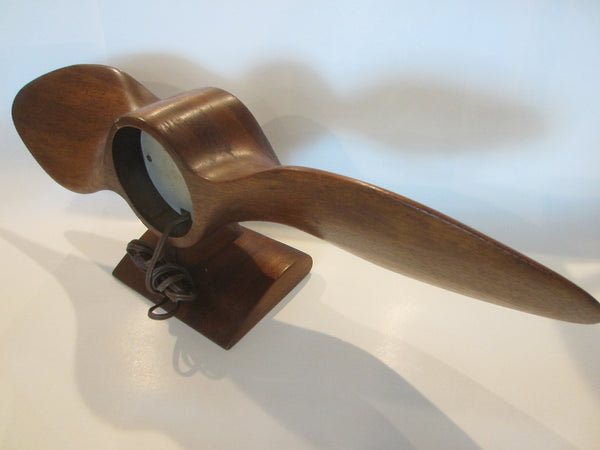 Art Deco Telechron Propeller Plug In Mahogany Decorative Clock