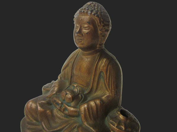 Gilt Bronze Seated Devotional Figure Buddha Incense Statue