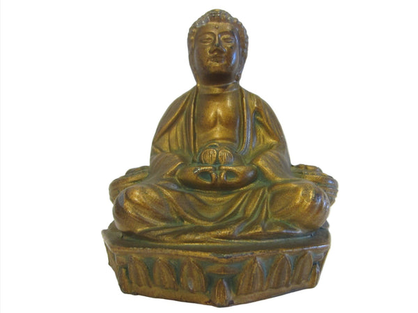Gilt Bronze Seated Buddha Incense Statue