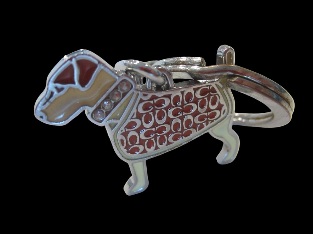 Coach hotsell dog keychain