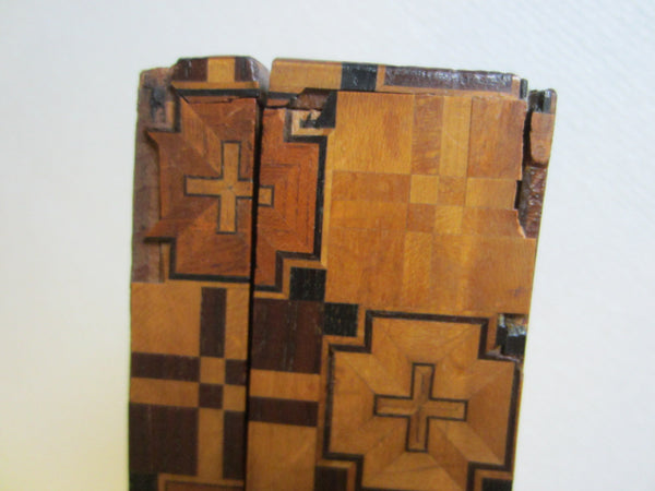 Parquetry Inlaid Marquetry Art Deco Rectangular Puzzle Style Insartia Box - Designer Unique Finds 
 - 6
