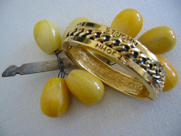 St John Golden Bangle Signature Bracelet