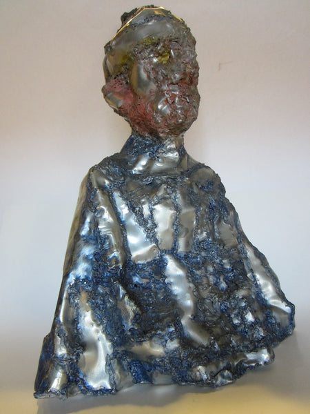 Abstract Folk Art Sculpture Aluminum Portrait Bust - Designer Unique Finds 
 - 1