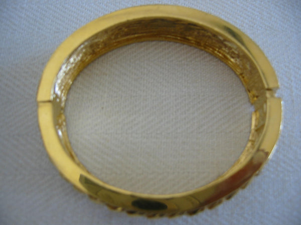 St John Golden Bangle Brass Designer Cuff Bracelet - Designer Unique Finds 
 - 2