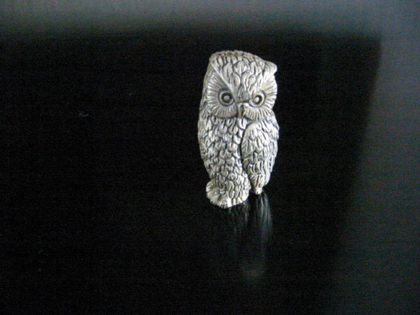 Peltro Italy Silver Miniature Owl - Designer Unique Finds 
 - 4