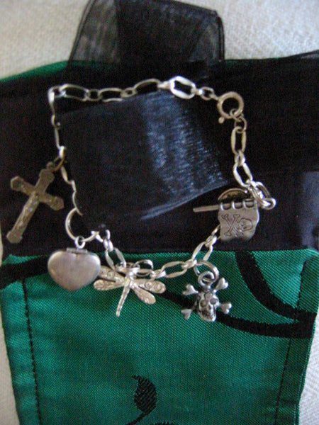 Silver Charm Bracelet Link Chain Various Characters - Designer Unique Finds 
 - 4