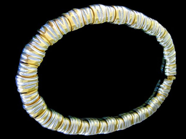 Golden Choker Silver Accent Mid Century Modern Choker Necklace