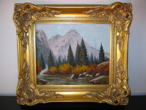 Impressionist Landscape Oil On Canvas Mountain View - Designer Unique Finds 
 - 3