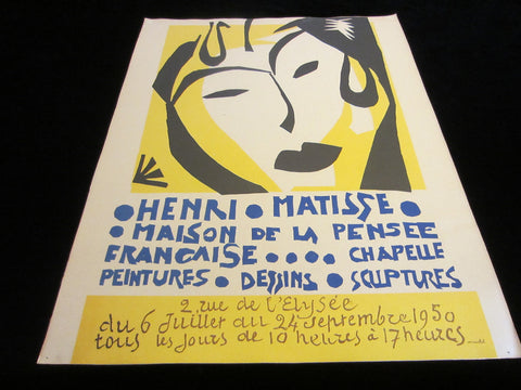 Henri Matisse Maison De La Pensee Mid Century Exhibition Poster Museum Quality - Designer Unique Finds 
 - 3