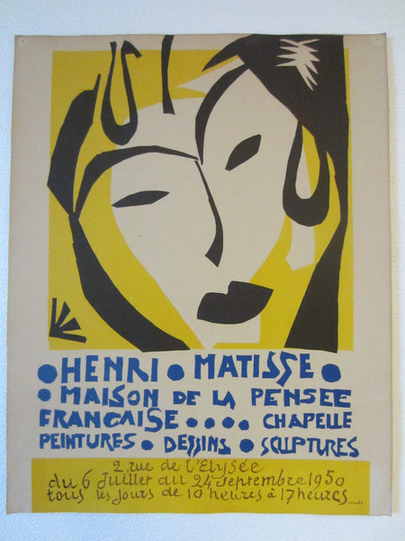 Henri Matisse Maison De La Pensee Mid Century Exhibition Poster Museum Quality - Designer Unique Finds 
 - 1