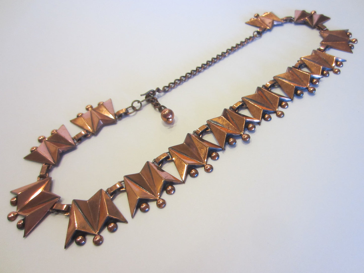 Renoir Collar Copper Necklace With Signature Link Chain Ball Closure