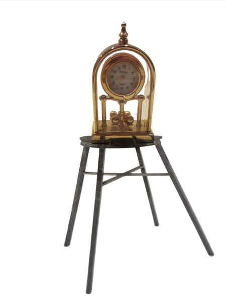 Pierre Nicol Miniature Brass Anniversary Pendulum Clock Japan Sony Movement - Designer Unique Finds 
 - 2