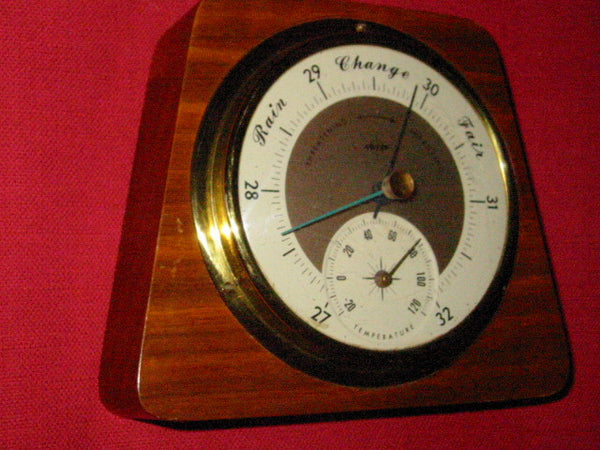 Swift Anderson Genuine Walnut Brass Barometer Made in Boston Mass - Designer Unique Finds 
 - 5