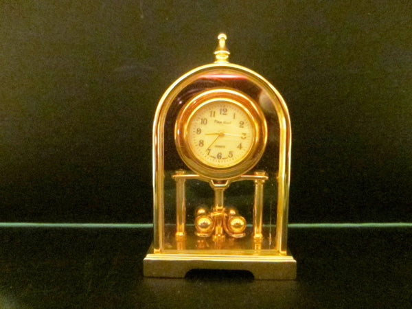 Pierre Nicol Miniature Brass Anniversary Pendulum Clock Japan Sony Movement - Designer Unique Finds 
 - 1