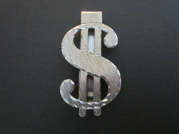Simmons Sterling Money Clip Dollar Sign Design - Designer Unique Finds 