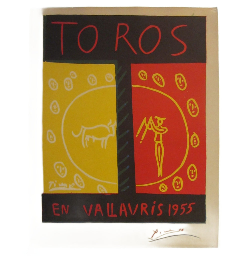 To Ros En Vallauris 1955 Picasso Abstract Copy Signed Exhibition Poster 