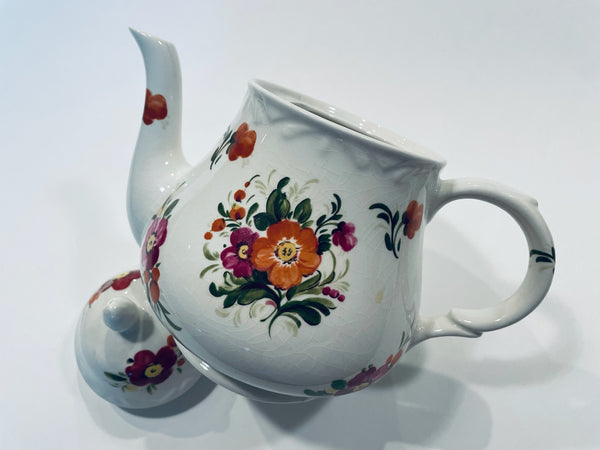 England Arthur Wood Spode Italian Design Floral Porcelain Teapot