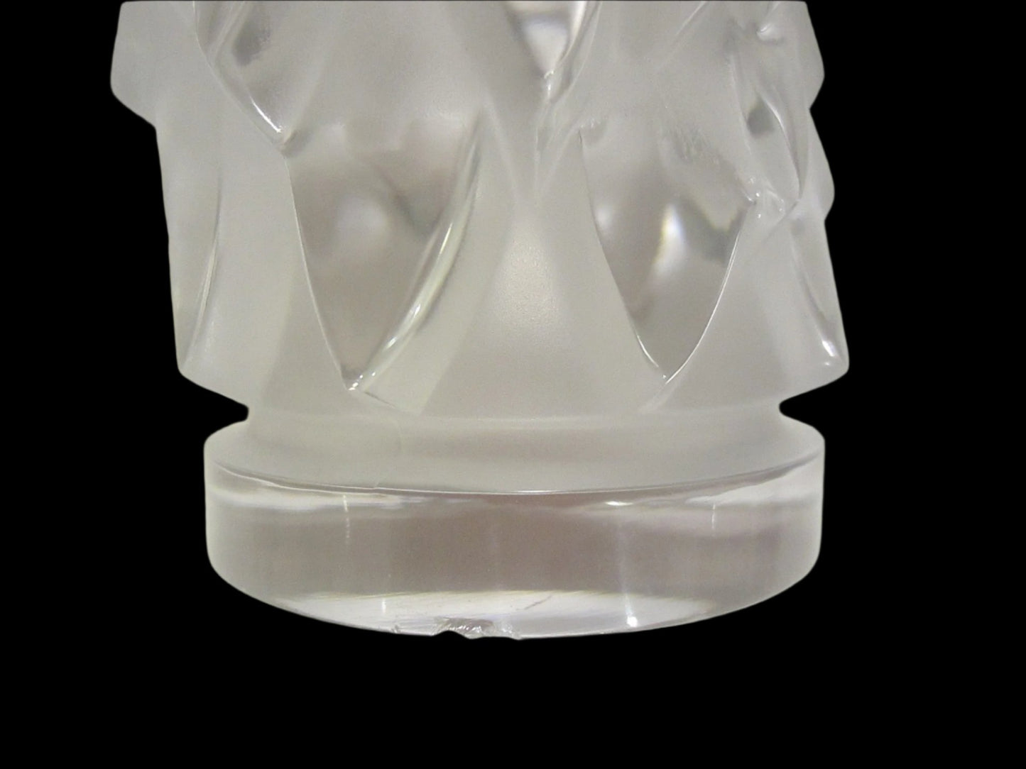 Lalique France Eagle Head Crystal Signed Mascot Tete d Aigle