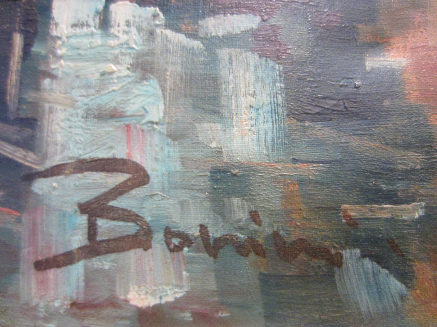 Masquerade Ball Impressionist Oil On Canvas Signed Bonini