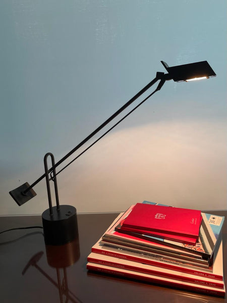 Architectural Modern Industrial Black Metal Table Lamp