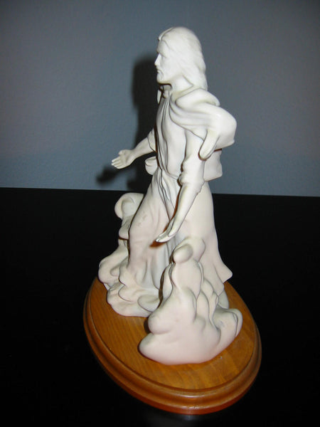 Porcelain By Linda Bisque Religious Art Sculpture Natural Oval Stand - Designer Unique Finds 
 - 1