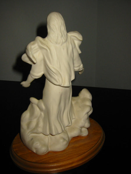 Porcelain By Linda Bisque Religious Art Sculpture Natural Oval Stand - Designer Unique Finds 
 - 5