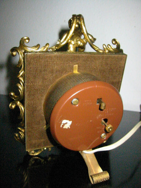 Art Deco American Cherub Crest Brass Electric Clock - Designer Unique Finds 
 - 6