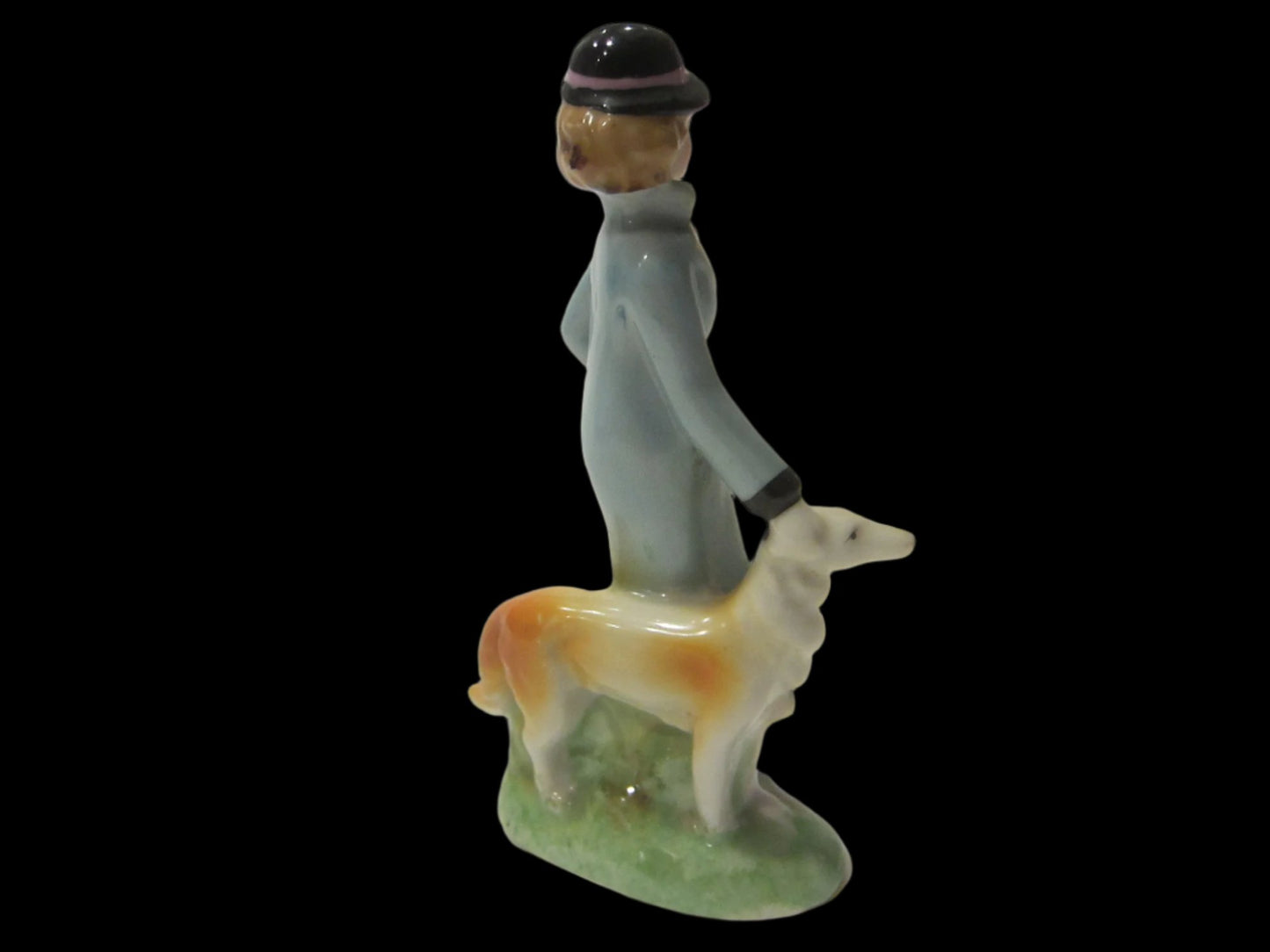 Japanese Hand Painted Female Porcelain Statue Marked
