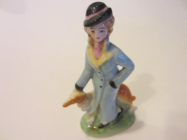 Japanese Hand Painted Female Porcelain Statue Marked