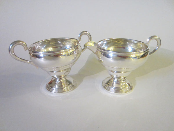 Empire Sterling Weighted Compote Set Cream Sugar Signature Bowls