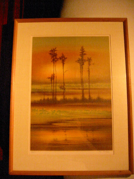 French Sunset Lithograph Signed Limited Edition Artist Proof - Designer Unique Finds 
 - 6