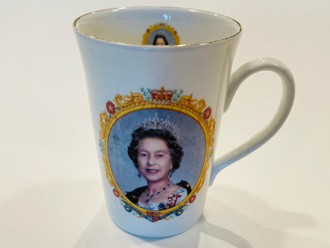 Queen Elizabeth II Celebration 50 Years Reign Lane End England Commemorative Coffee Mug