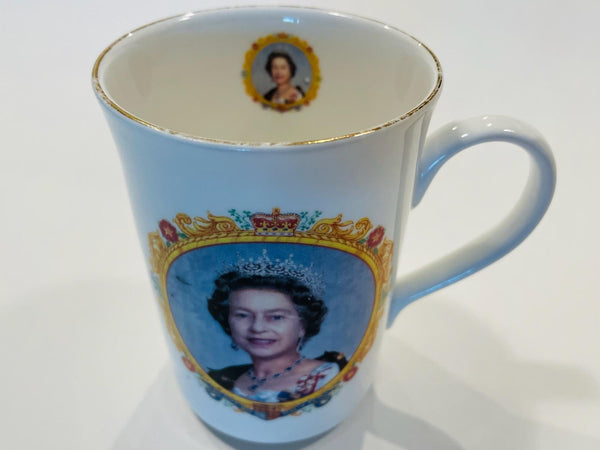 Queen Elizabeth 50 Years Reign Lane End England Commemorative Coffee Mug