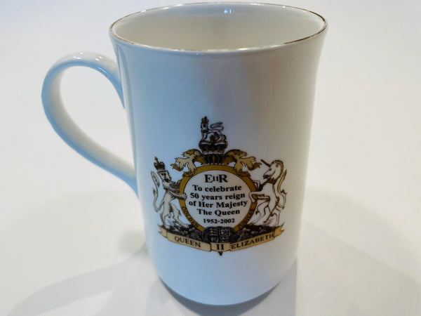 Queen Elizabeth 50 Years Reign Lane End England Commemorative Coffee Mug