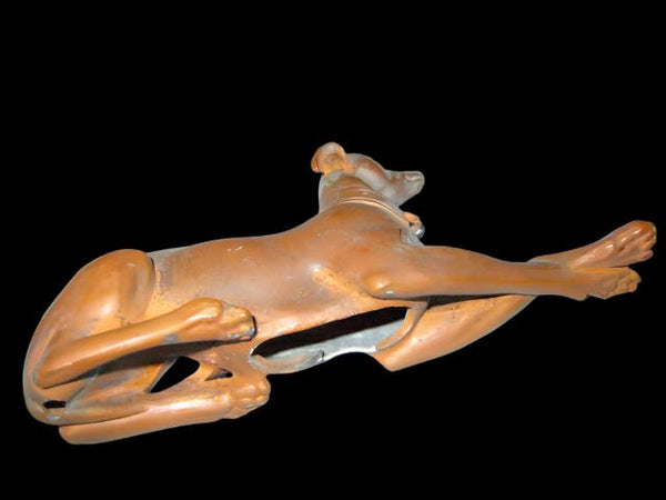 Art Deco J B Bronze Hound Marked Numbered