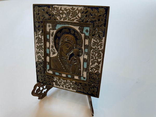 Madonna Child Iconographie Des Renditions de Cheyetogne Bronze Icon