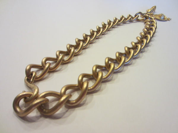 Christian Dior Charms Brass Link Golden Choker - Designer Unique Finds 
 - 8
