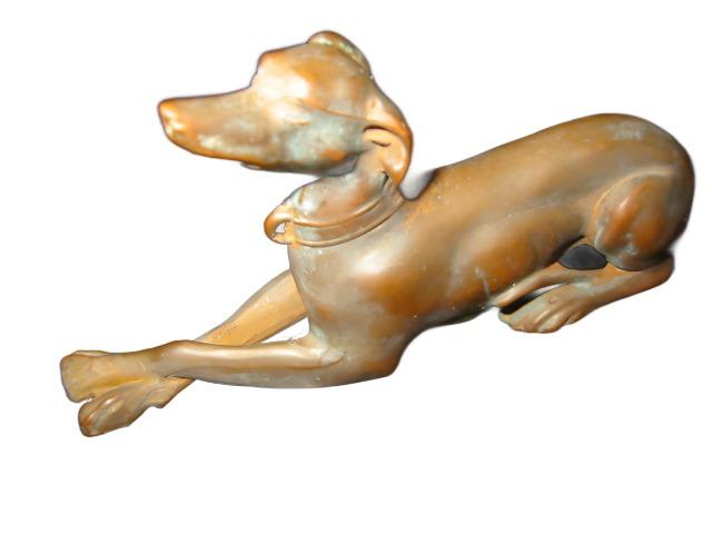 J B Bronze Greyhound Marked Numbered Art Deco Dog - Designer Unique Finds 