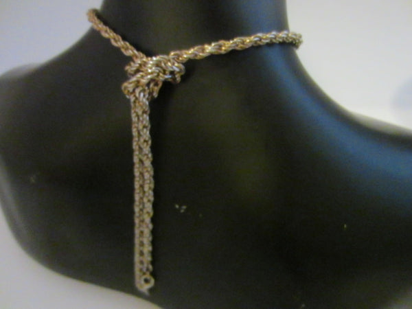 Mid Century Purse Pendant Black Enamel Golden Weave Chain - Designer Unique Finds 